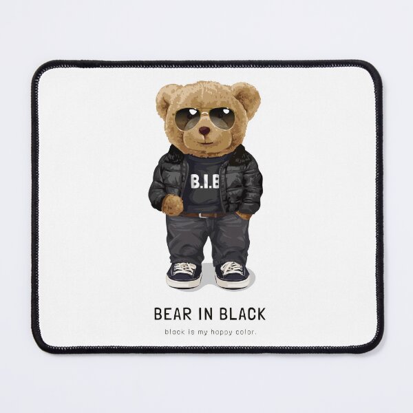 Item preview, Bear in Black - Stylish Teddy with Attitude designed and sold by Philip-p22.