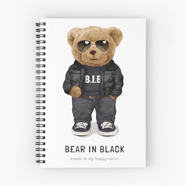 Item preview, Bear in Black - Stylish Teddy with Attitude designed and sold by Philip-p22.