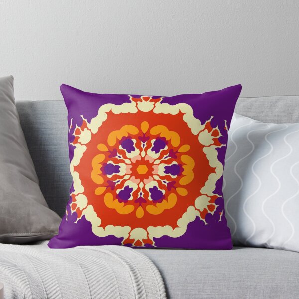 Item preview, Retro Mandala Purple Red and Orange designed and sold by WormholeOrbital.