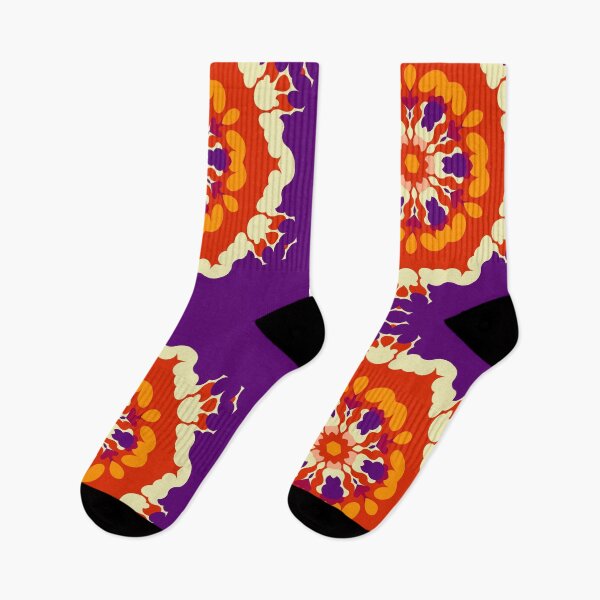 Item preview, Retro Mandala Purple Red and Orange designed and sold by WormholeOrbital.