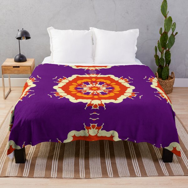 Item preview, Retro Mandala Purple Red and Orange designed and sold by WormholeOrbital.