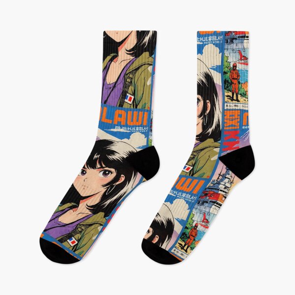 Item preview, Malawi Africa Retro Anime Girl 80s Vintage Travel designed and sold by Retro-Anime9.
