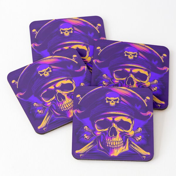 Item preview, Skull and Cross Bones Neon Outrun designed and sold by 402Images.