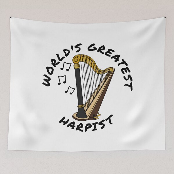 Item preview, World's Greatest Harpist, Harp Player String Musician designed and sold by doodlerob.