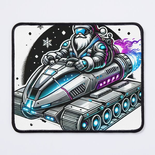 Item preview, Sci-Fi Santa Driving a High-Tech Tank designed and sold by lubushop1.