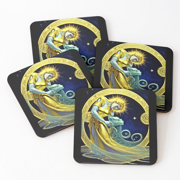 Item preview, Lady Swirl in a Deep Galaxy - Vintage Art for Apparel & Décor designed and sold by Earth Nature Creations.