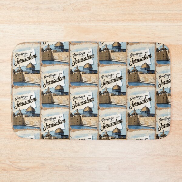 Item preview, Jerusalem Vintage Travel Retro Postcard Design designed and sold by TravelPostcardGems.
