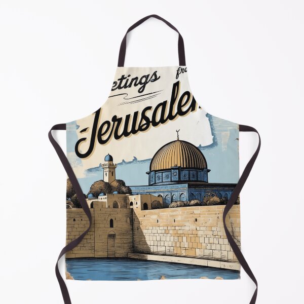 Item preview, Jerusalem Vintage Travel Retro Postcard Design designed and sold by TravelPostcardGems.