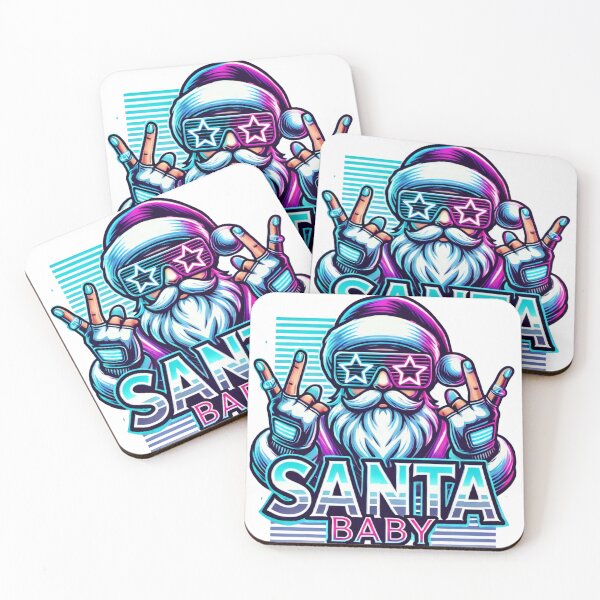 Item preview, Cool Santa with Neon Sunglasses and Retro Vibes designed and sold by lubushop1.