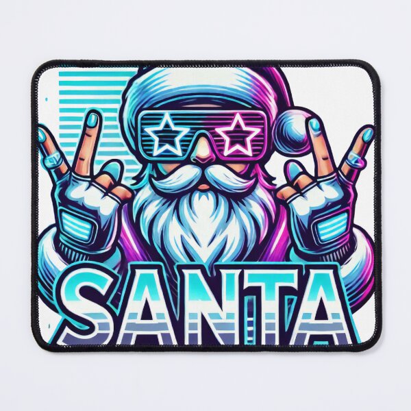 Item preview, Cool Santa with Neon Sunglasses and Retro Vibes designed and sold by lubushop1.