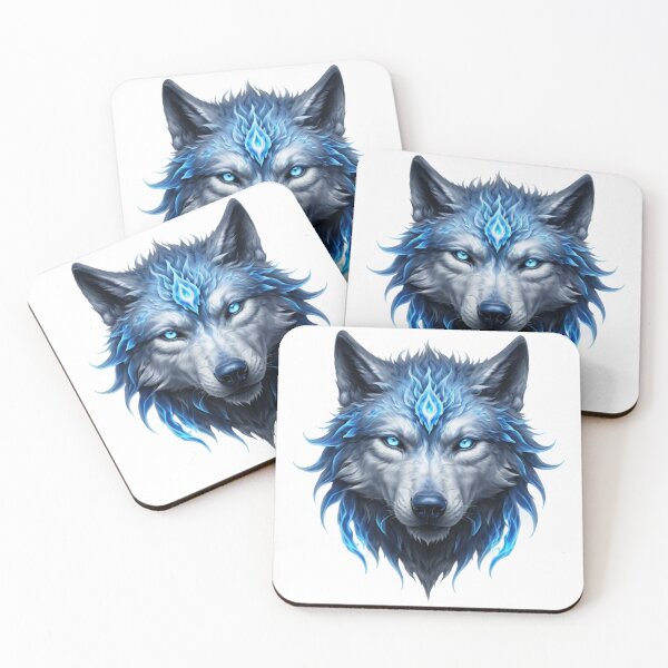Item preview, Majestic Ethereal Blue Wolf designed and sold by RebelPaintBrush.