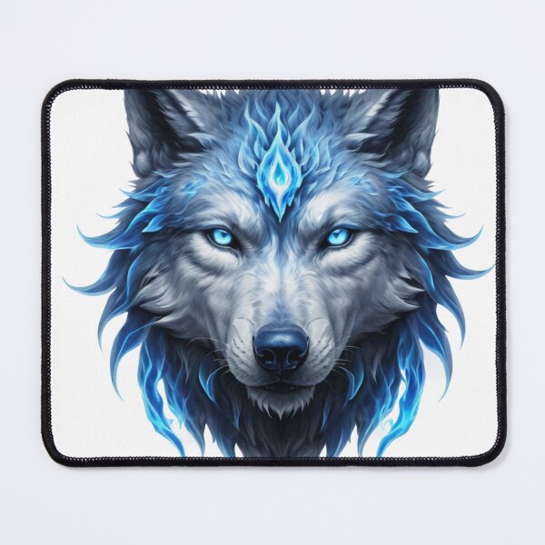 Item preview, Majestic Ethereal Blue Wolf designed and sold by RebelPaintBrush.