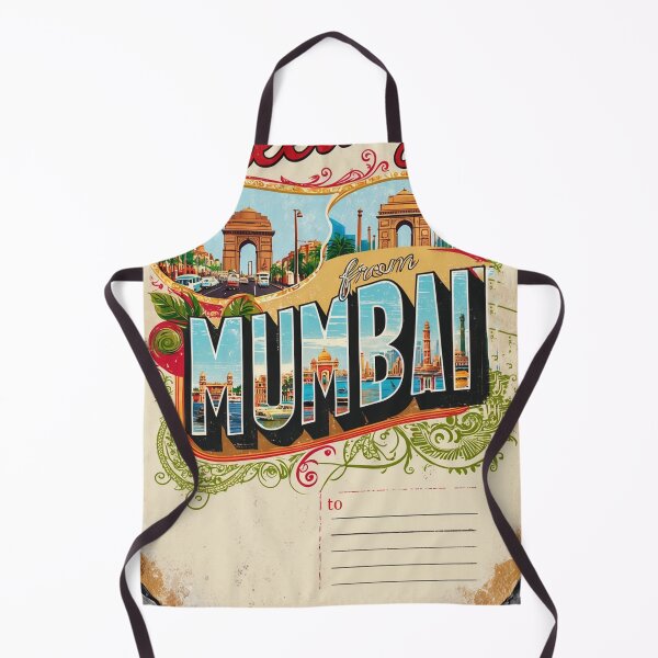 Item preview, Mumbai India Vintage Travel Retro Postcard Design designed and sold by TravelPostcardGems.