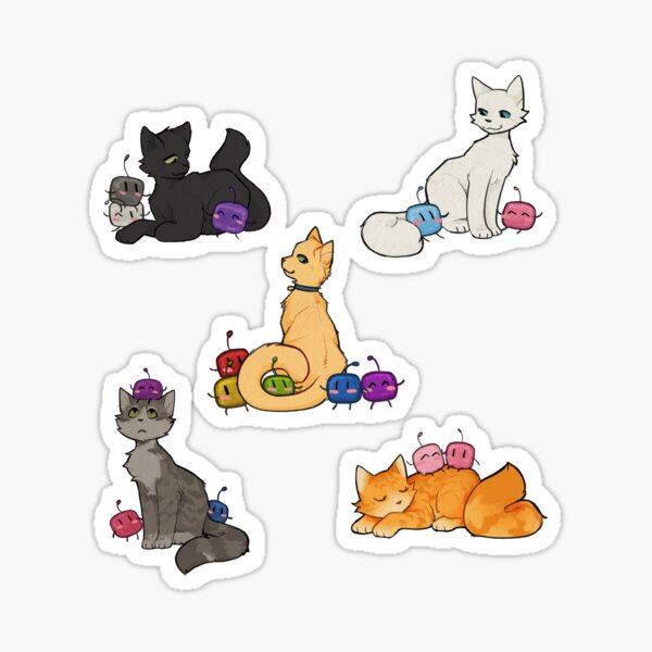 Aperçu de l'œuvre Junimos multicolores avec motif de chats créée et vendue par Scourgiez.