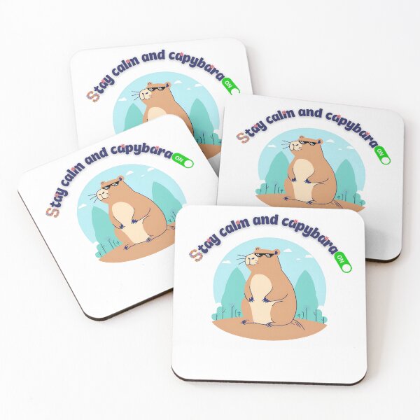 Item preview, Stay calm and Capybara on designed and sold by PrintInspirer.