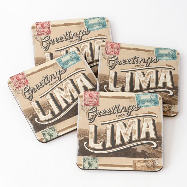 Item preview, Lima Peru Vintage Travel Retro Postcard Design designed and sold by TravelPostcardGems.