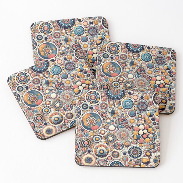 Item preview, Colorful circle pattern designed and sold by blackwhiteblue.