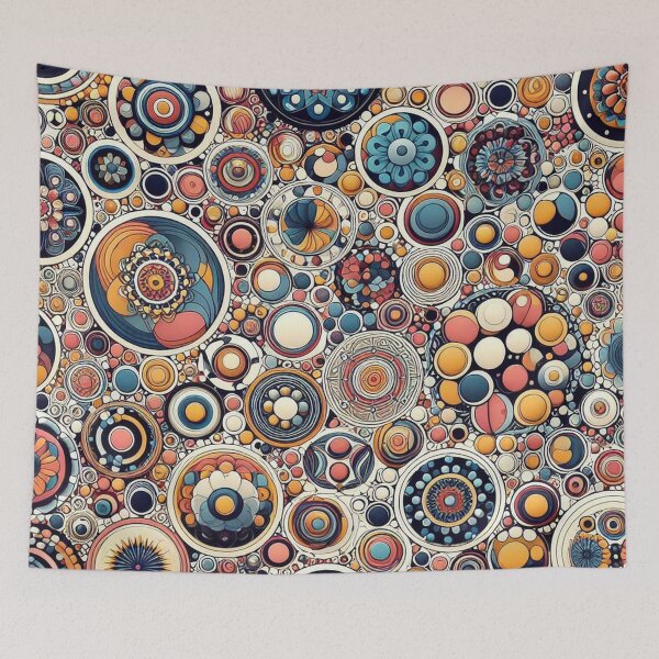 Item preview, Colorful circle pattern designed and sold by blackwhiteblue.