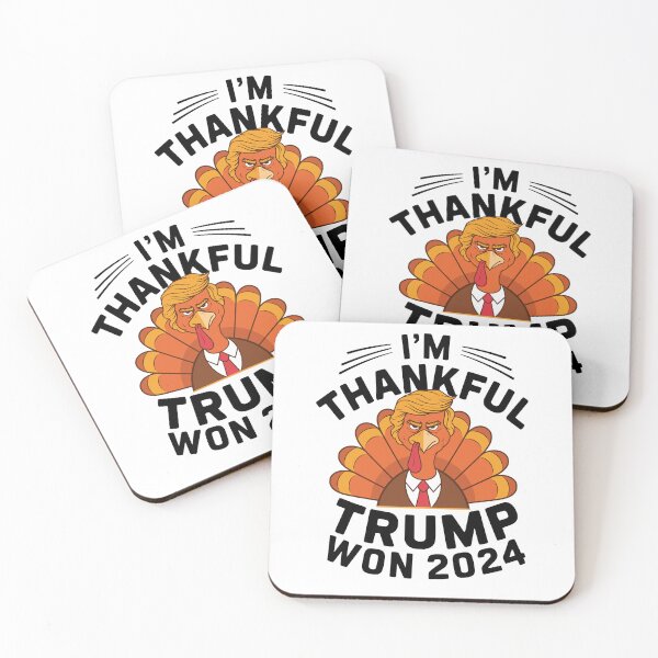 Item preview, I'm Thankful Trump Won Thanksgiving Trump Autumn Turkey 2024 designed and sold by My Kozy Shoppe.
