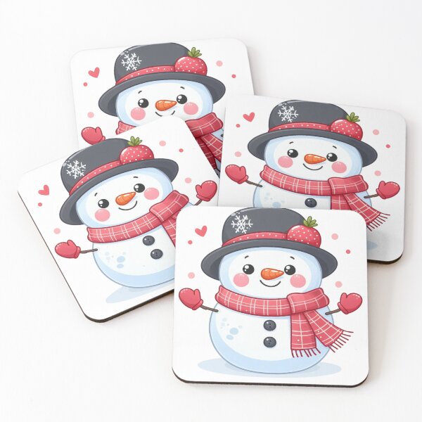 Item preview, Charming Frosty: Snowman with a Festive Hat and Red Accents designed and sold by TeetasticBtque.