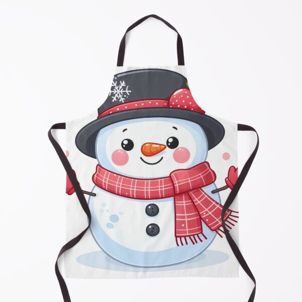 Item preview, Charming Frosty: Snowman with a Festive Hat and Red Accents designed and sold by TeetasticBtque.