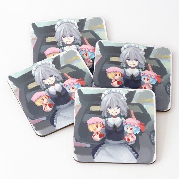 Item preview, Touhou Project - Sakuya holding Remilia and Flandre fumo - Willem Dafoe meme designed and sold by 4rdisha.