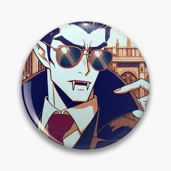 Item preview, Retro 80s Anime Vampire Detective designed and sold by CriaCreative.