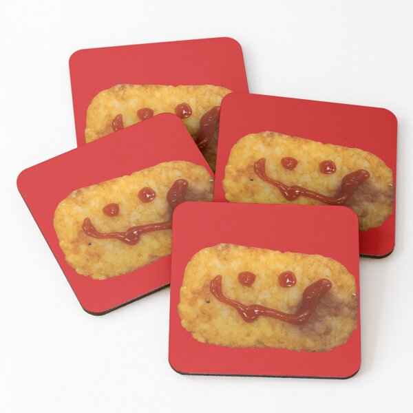 Item preview, Ketchup Smile Hash Brown – A Quirky Breakfast Icon designed and sold by Matt's Artificial Nature.
