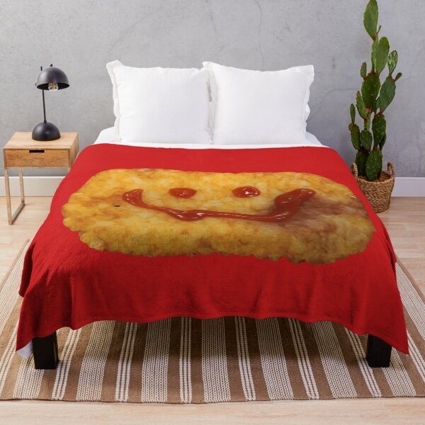 Item preview, Ketchup Smile Hash Brown – A Quirky Breakfast Icon designed and sold by Matt's Artificial Nature.