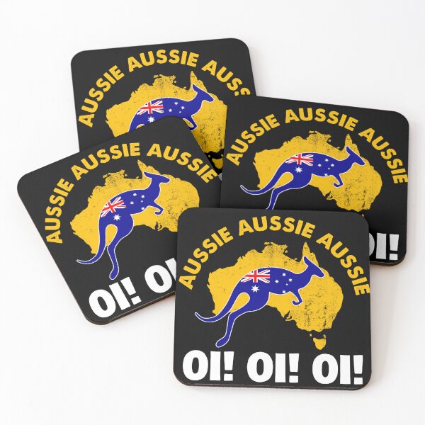 Item preview, Australia Kangaroo Flag Aussie Aussie Aussie Oi! Oi! Oi! designed and sold by NUMAcreations.