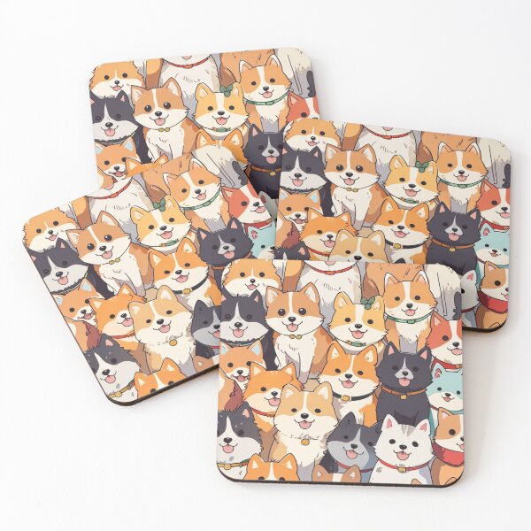 Item preview, Cute Cartoon Dogs Pattern designed and sold by MusesWhispers.