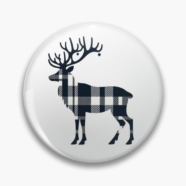 Item preview, Plaid Elegance: Reindeer with Heart Ornaments designed and sold by TeetasticBtque.