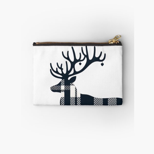 Item preview, Plaid Elegance: Reindeer with Heart Ornaments designed and sold by TeetasticBtque.