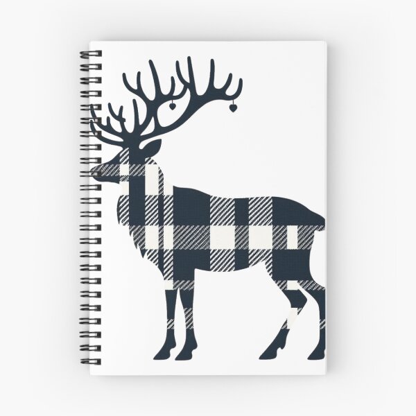 Item preview, Plaid Elegance: Reindeer with Heart Ornaments designed and sold by TeetasticBtque.