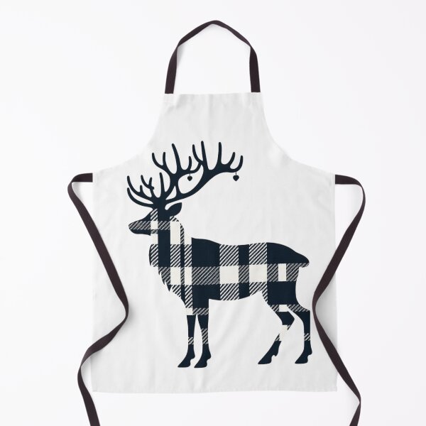 Item preview, Plaid Elegance: Reindeer with Heart Ornaments designed and sold by TeetasticBtque.