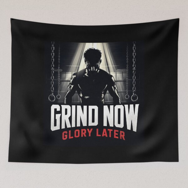 Item preview, Grind Now Glory Later MMA Motivation  designed and sold by BlankCanvasHaHa.