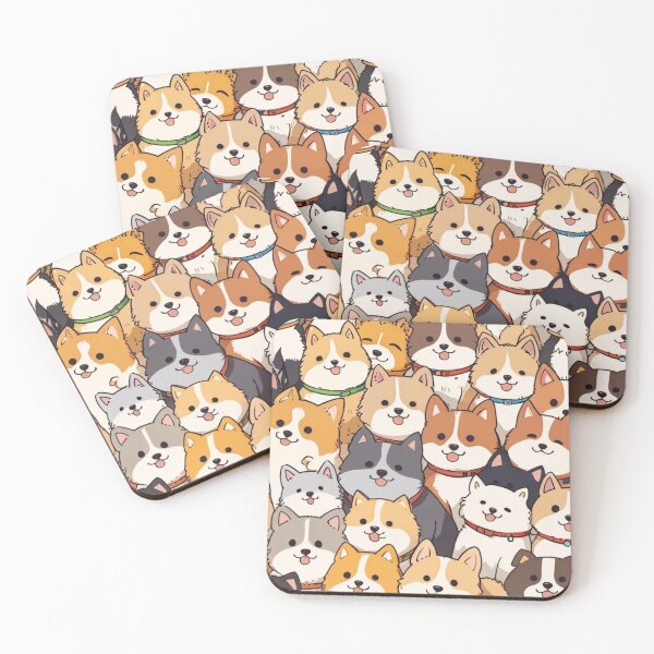 Item preview, Cute Cartoon Dogs Pattern designed and sold by MusesWhispers.