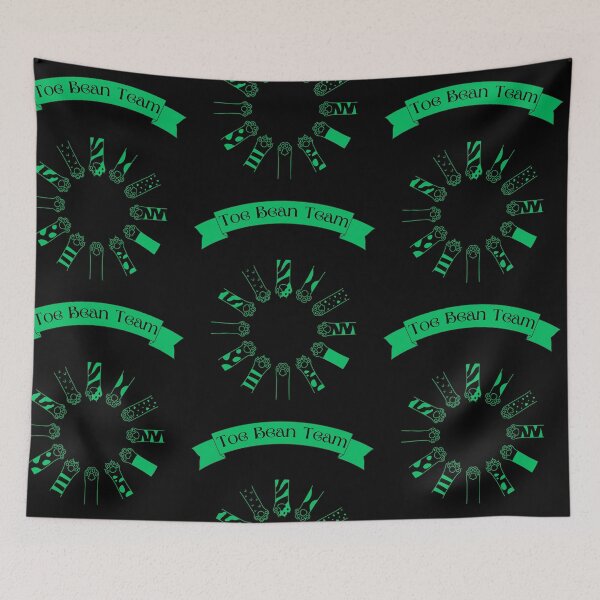 Item preview, Toe Bean Team Cat Paws Green designed and sold by MadCatPrints.