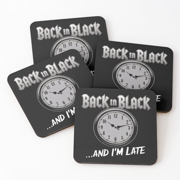 Item preview, Back in Black, and i'm late designed and sold by BugiDesignArt.