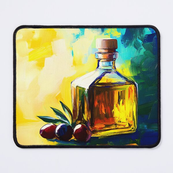 Item preview, Golden Olive Oil Delight - Rich Tones and Fresh Ingredients Digital AI Generated Abstract Art designed and sold by OlfactoART Studio.