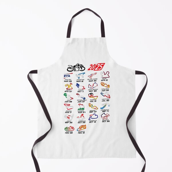 Item preview, Calendar season 2025 MotoGp circuits colors white designed and sold by ideasfinder.
