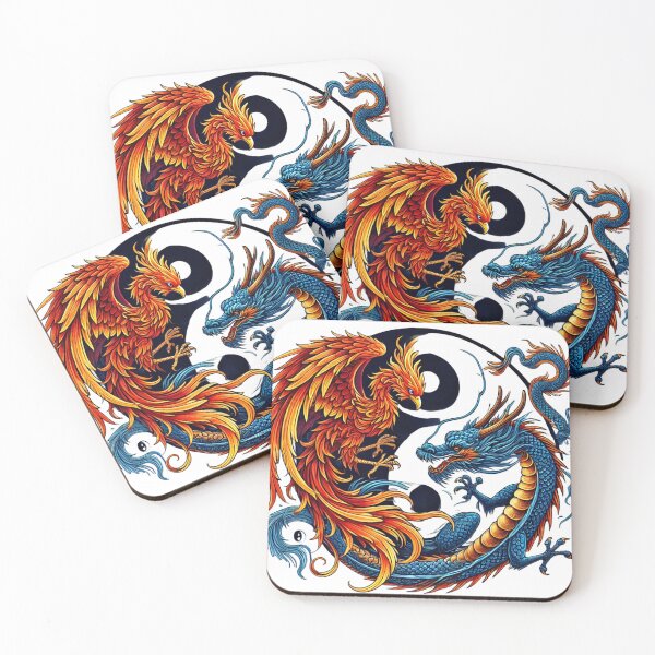 Item preview, Fire Phoenix and Dragon Yin Yang Harmony designed and sold by SunsetTH.