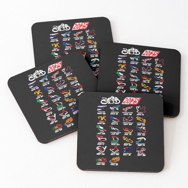 Item preview, Calendar season 2025 MotoGp circuits colors designed and sold by ideasfinder.