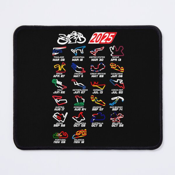 Item preview, Calendar season 2025 MotoGp circuits colors designed and sold by ideasfinder.