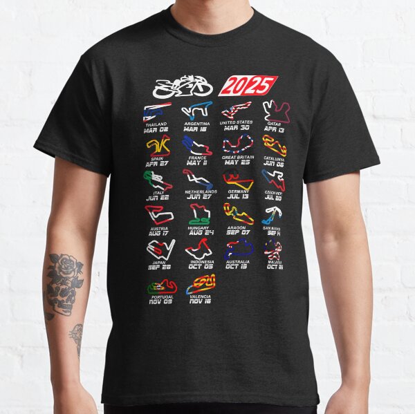 Item preview, Calendar season 2025 MotoGp circuits colors designed and sold by ideasfinder.