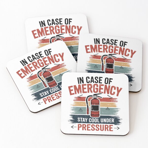 Item preview, In Case Of Emergency Stay Cool Under Pressure Fire Extinguisher Design designed and sold by GesparHouse.
