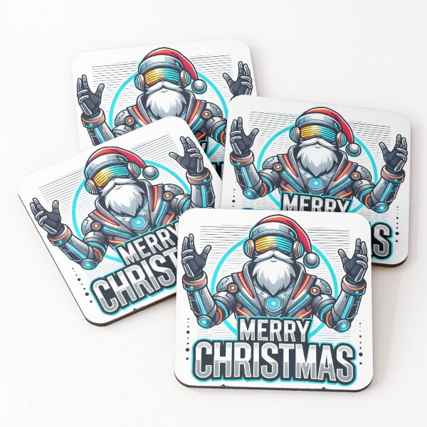 Item preview, Merry Christmas Robotic Santa in Futuristic Style designed and sold by lubushop1.