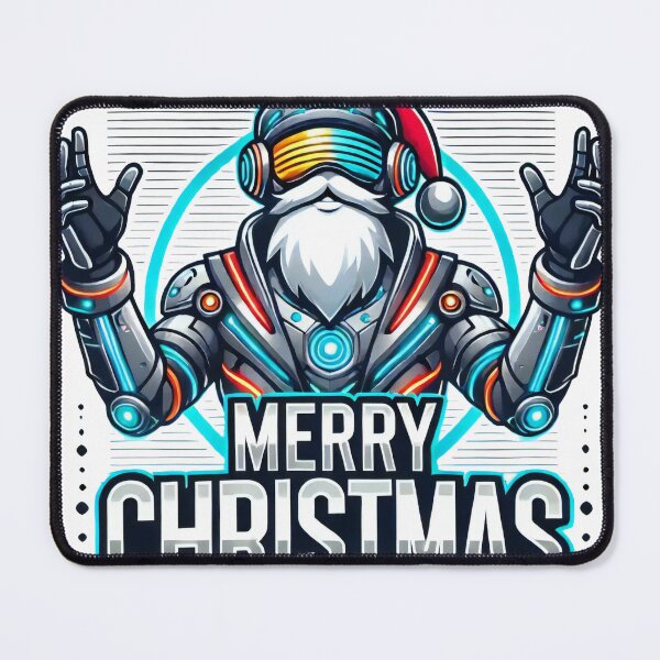 Item preview, Merry Christmas Robotic Santa in Futuristic Style designed and sold by lubushop1.