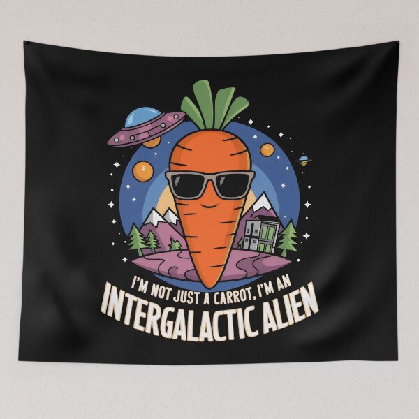 Item preview, I'm Not Just a Carrot, I'm an Intergalactic Alien, Funny vegetable designed and sold by Prime-Studio.