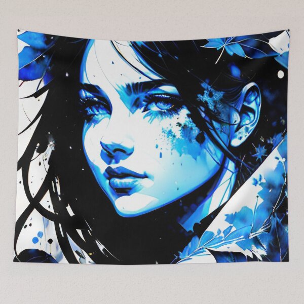 Item preview, Lady in Blue designed and sold by blackwhiteblue.